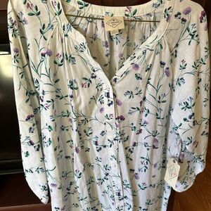 St. John's Bay Floral Print Blouse